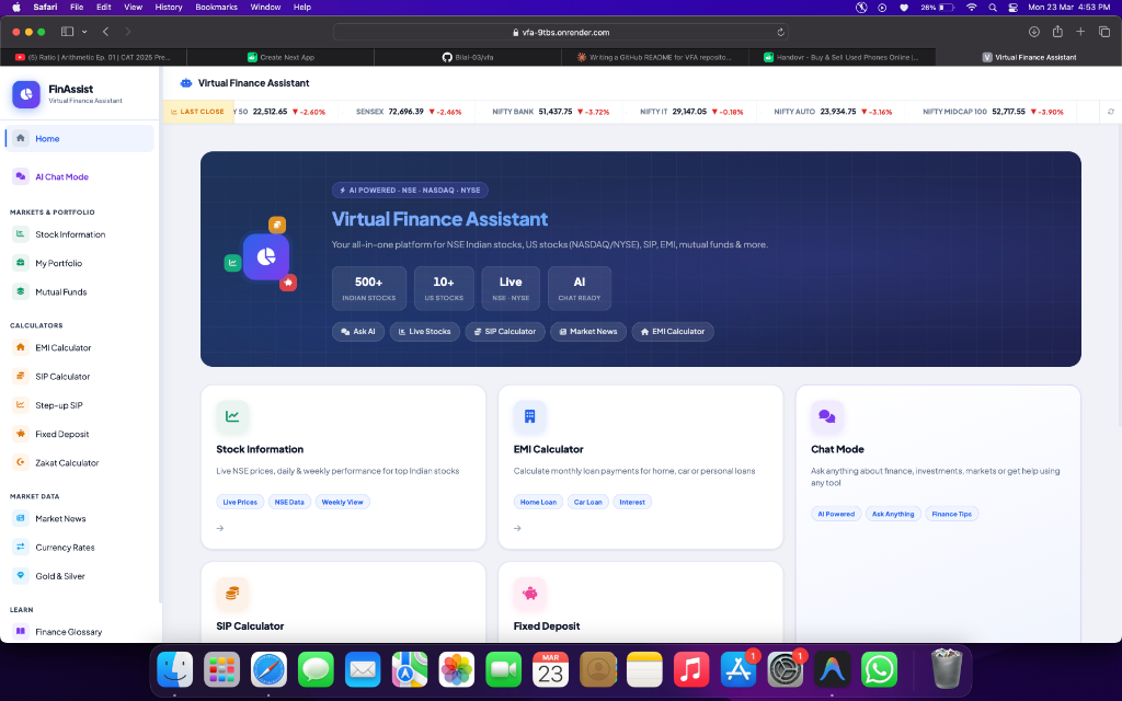 FinAssist — Virtual Finance
