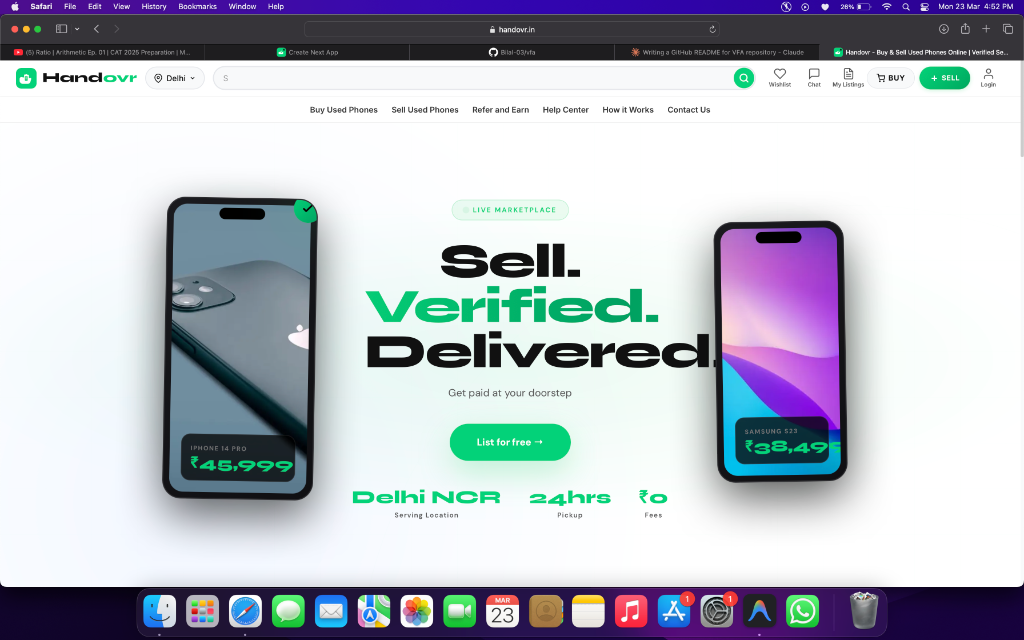 Handovr — Phone Marketplace